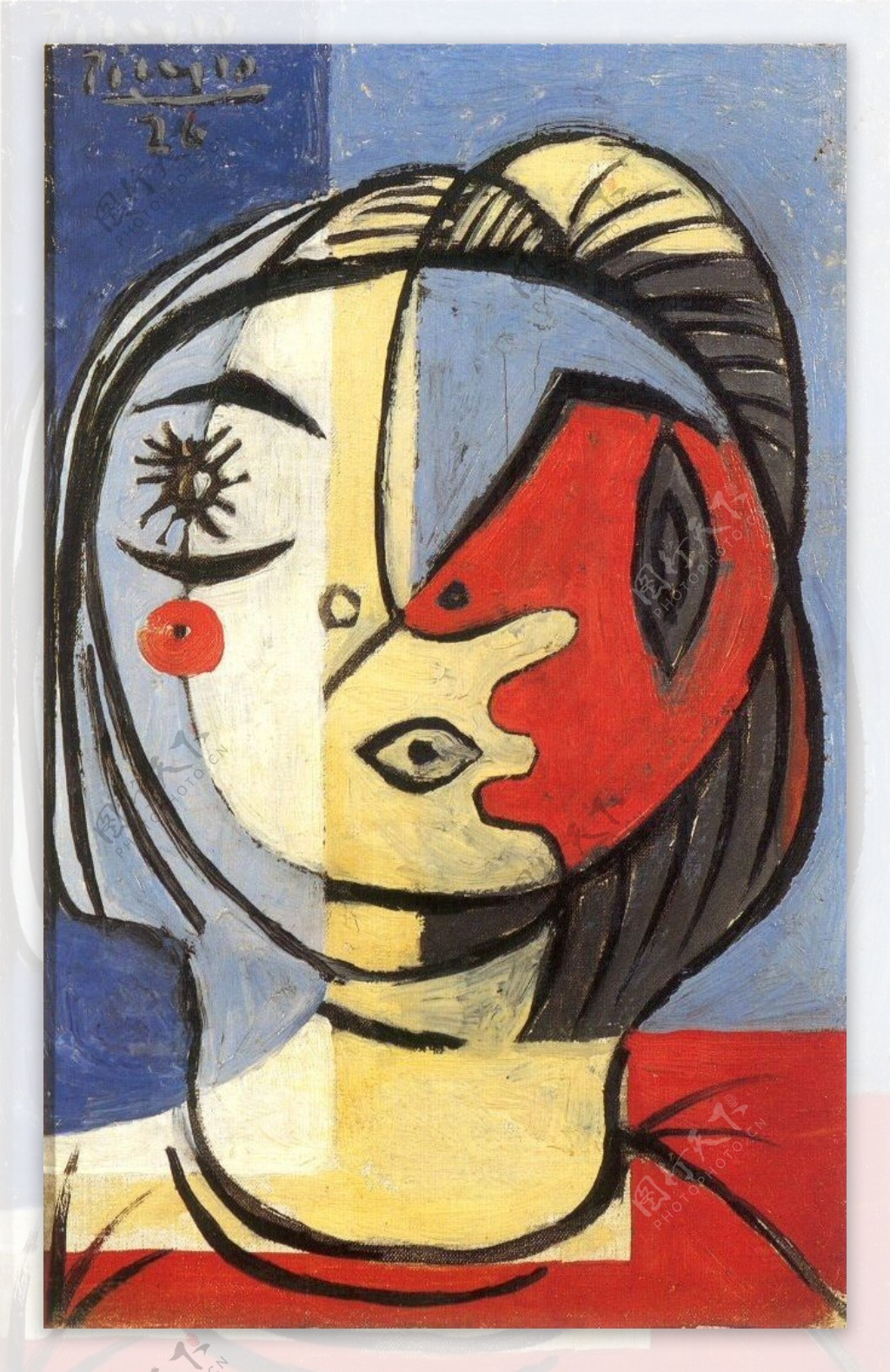 1926T鍧眅1西班牙画家巴勃罗毕加索抽象油画人物人体油画装饰画