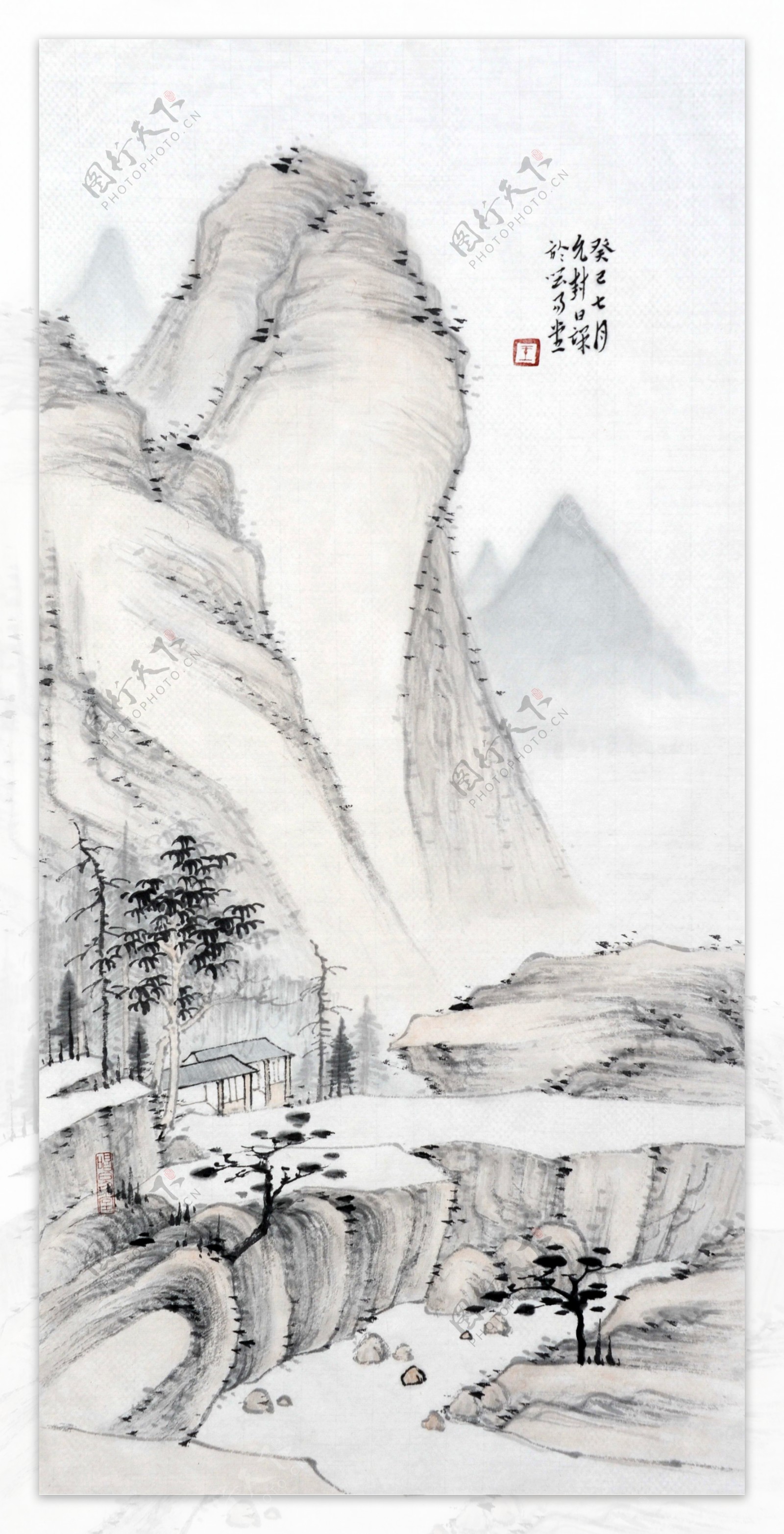 国画山水小品图片