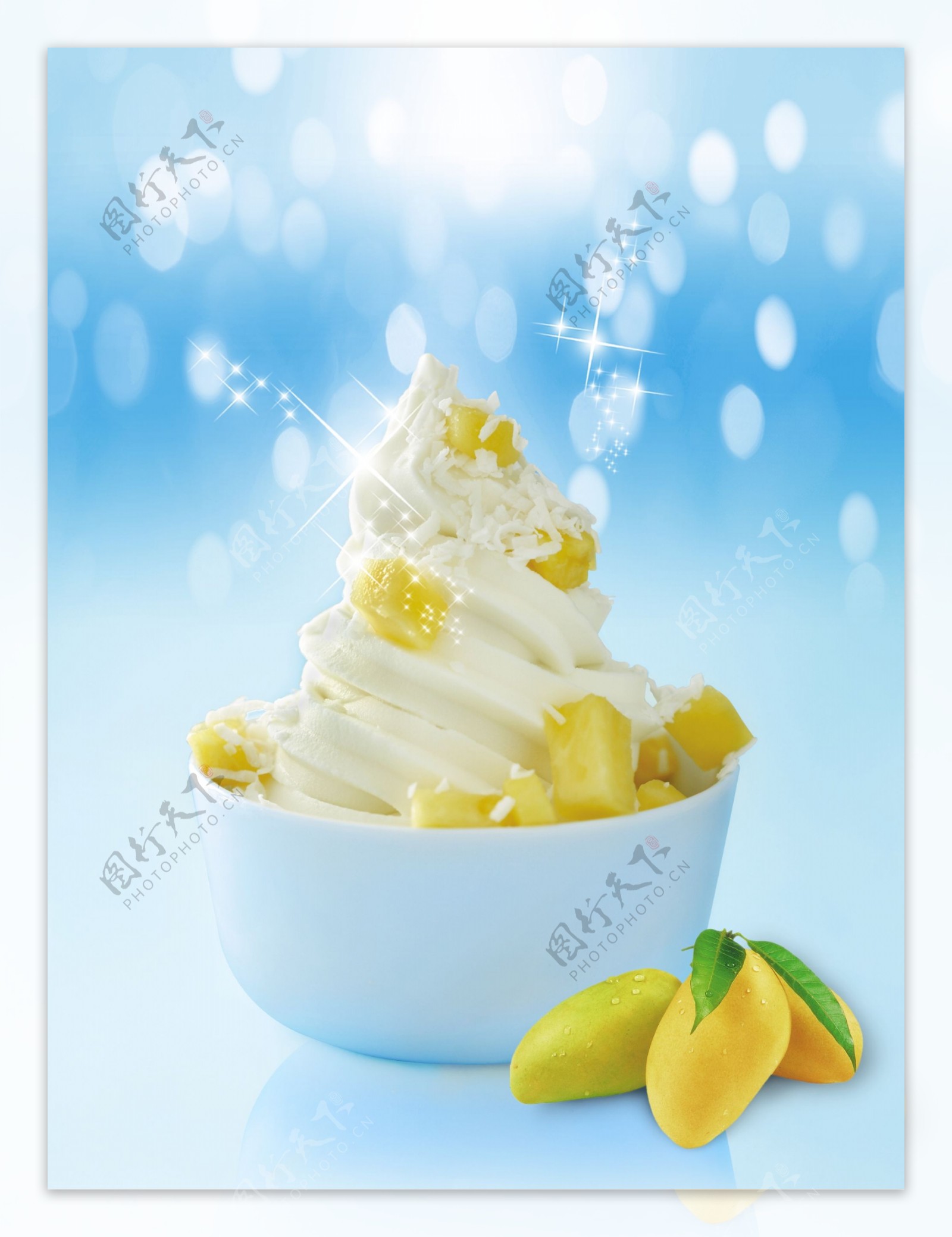 芒果冰淇淋图片