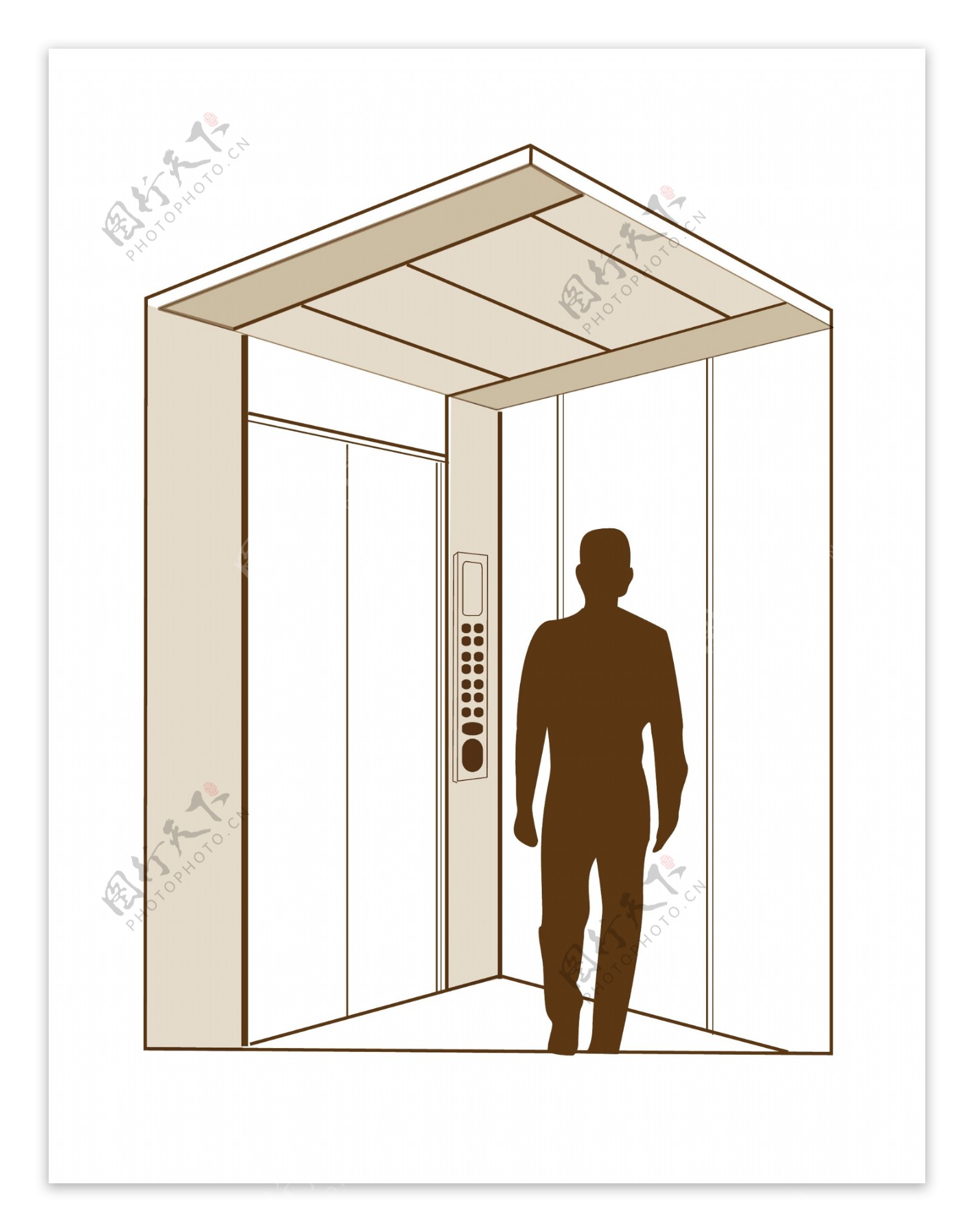 电梯间图片