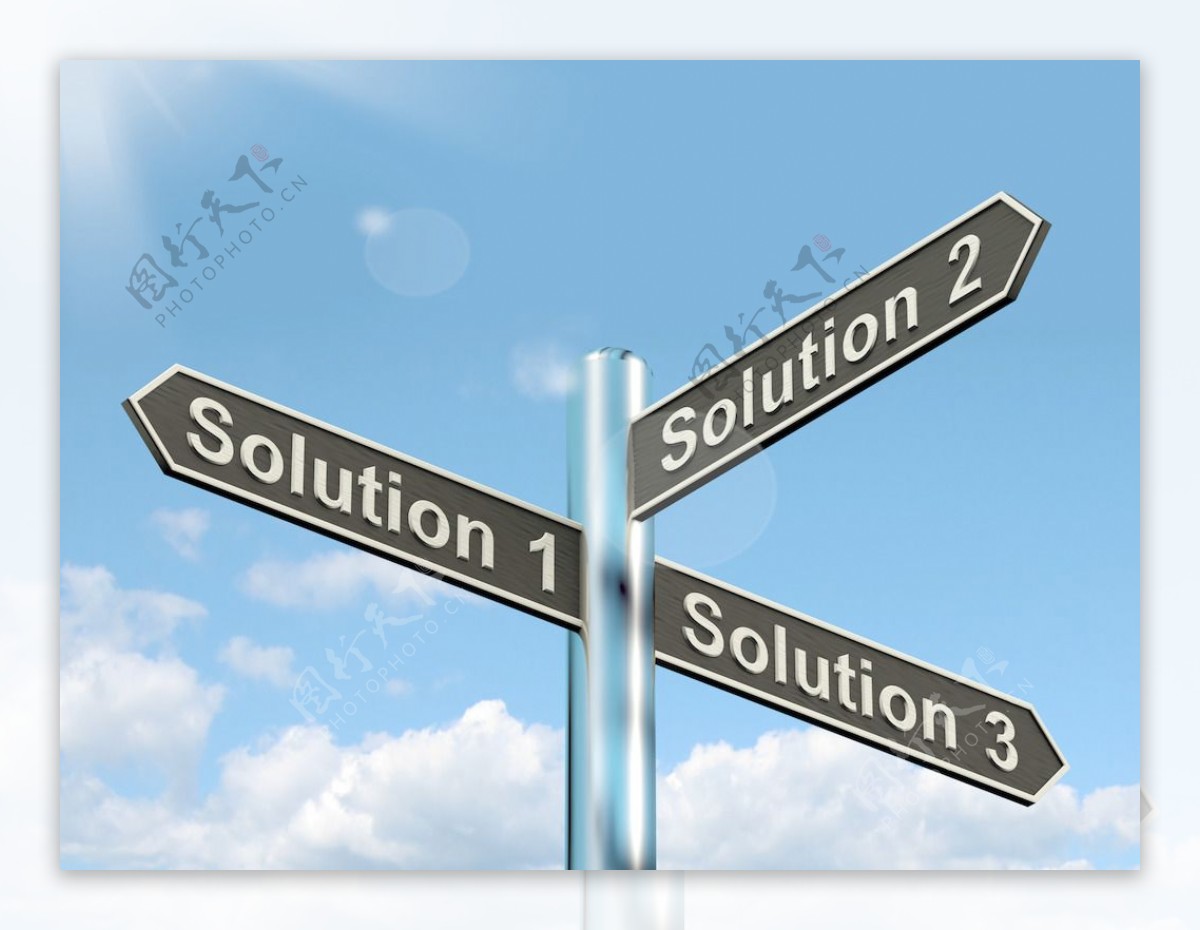 解决方案12或3选择出战略选择的决策或解决