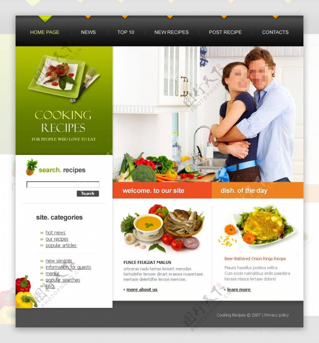 烹饪网站设计