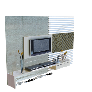 3D电视墙模型