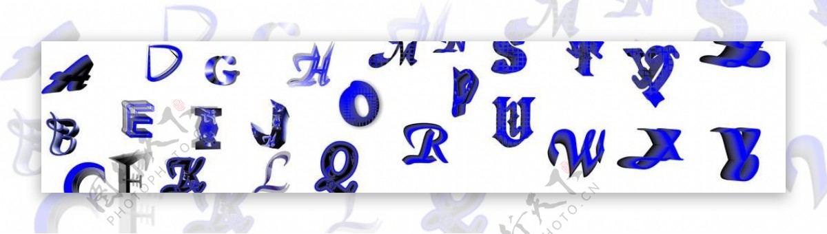 立体式二十六字母图片