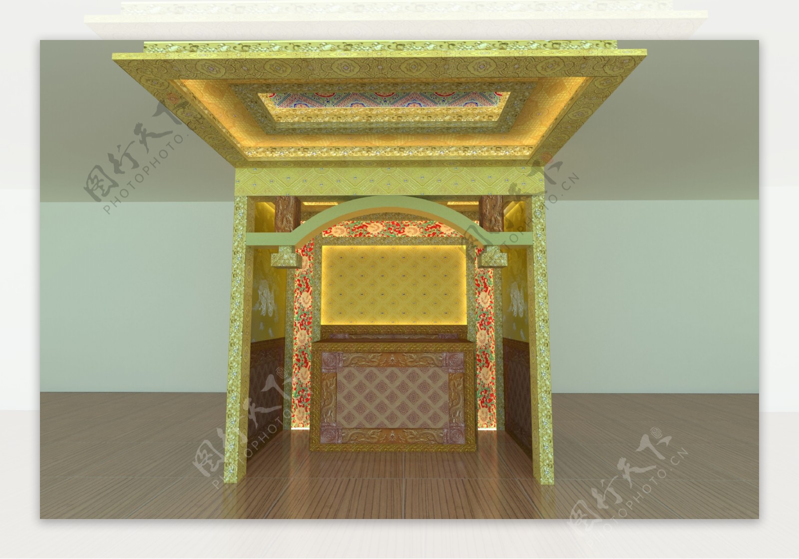 新中式佛龛3d模型下载[ID:101863695]_建E室内设计网