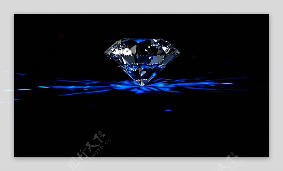 旋转着的璀璨钻石高清动态素材