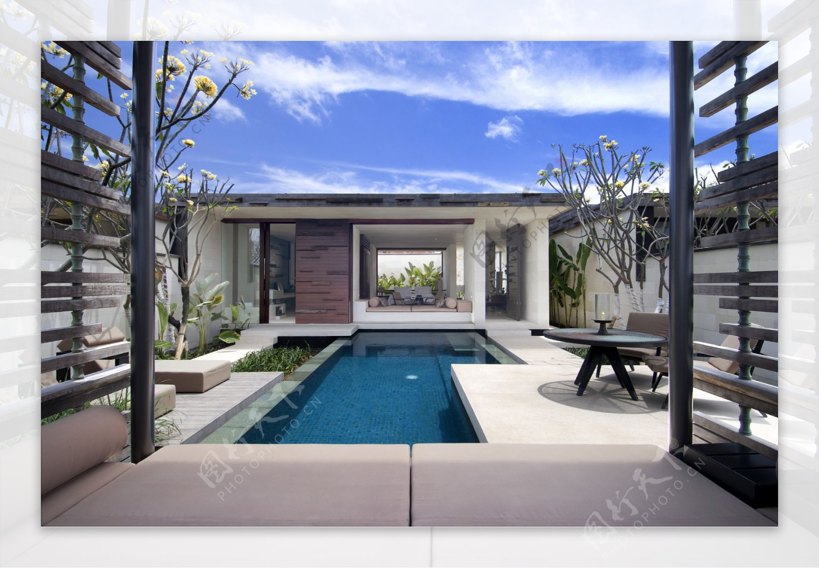 高品质奢华别墅水池现代建筑图片