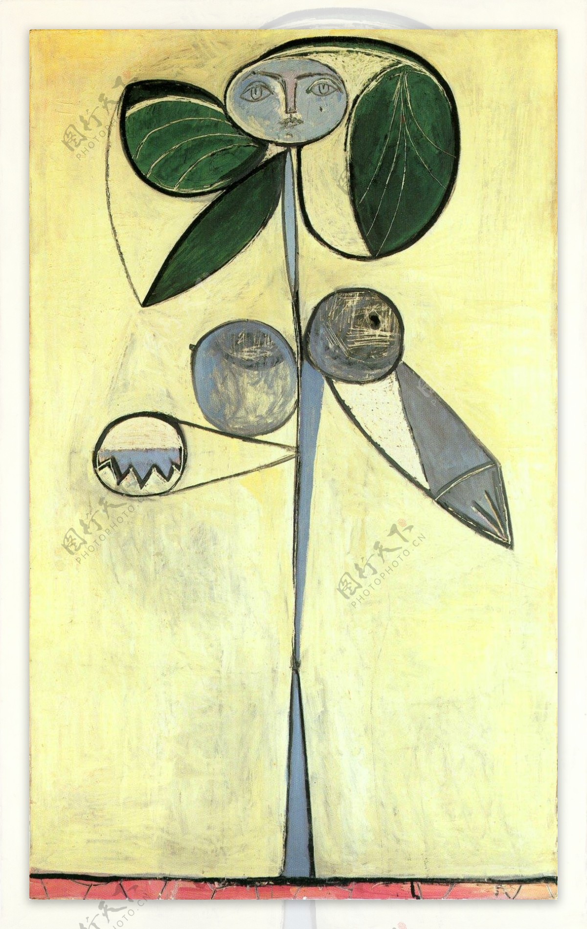 1946LafemmefleurFran鍣奿seGilot1西班牙画家巴勃罗毕加索抽象油画人物人体油画装饰画