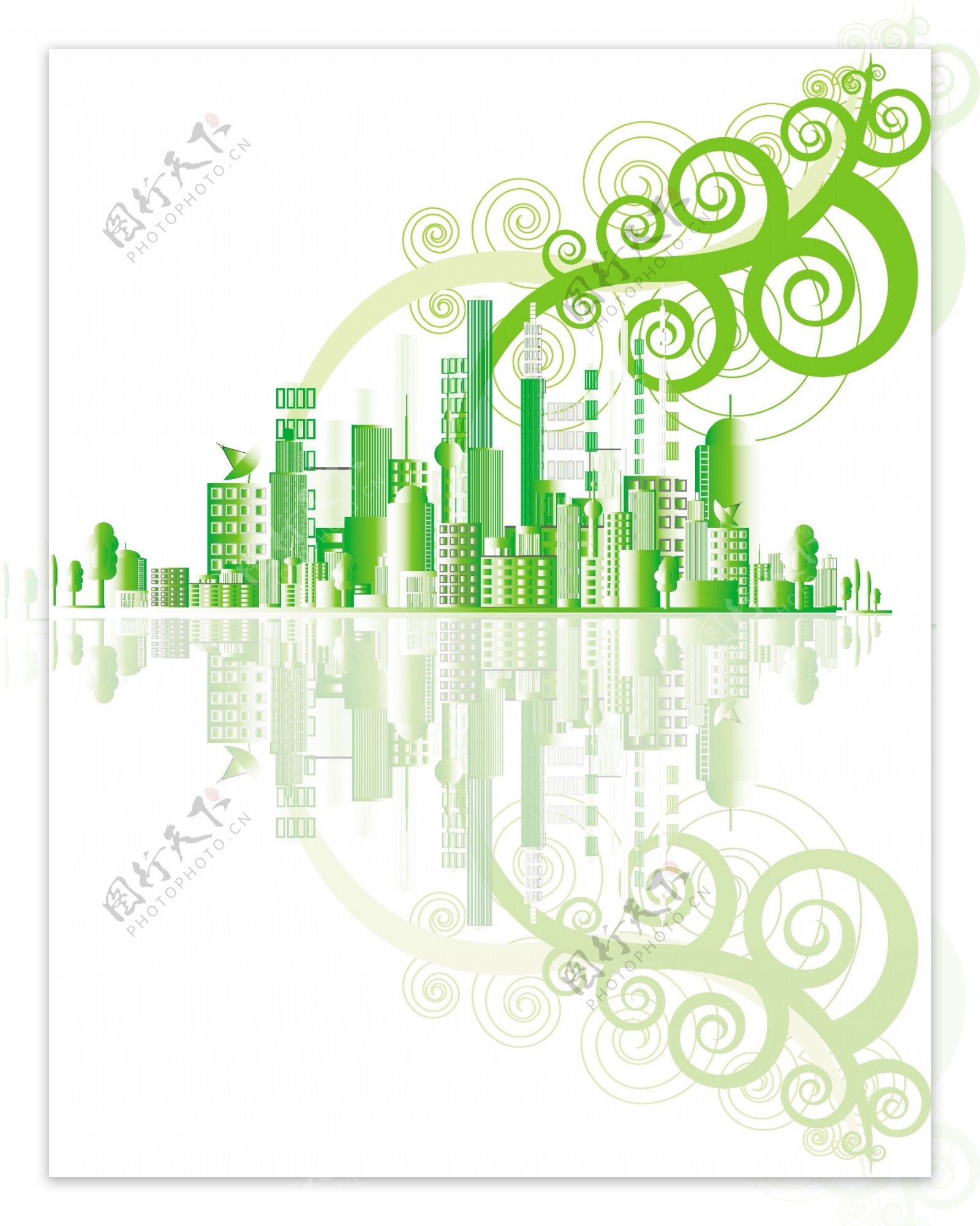 创新生态城市背景图01