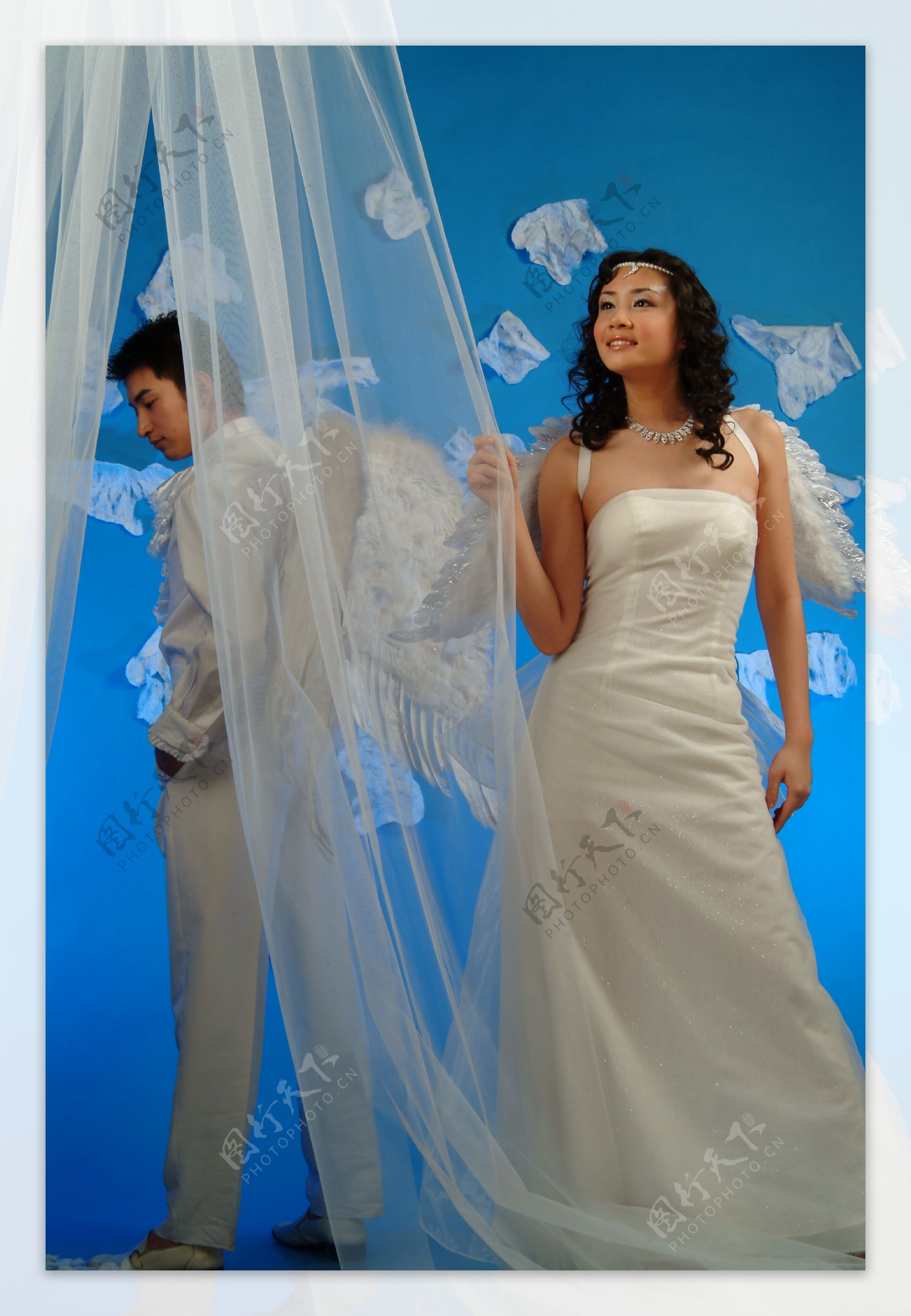 婚纱写真样片羽翼天使图片