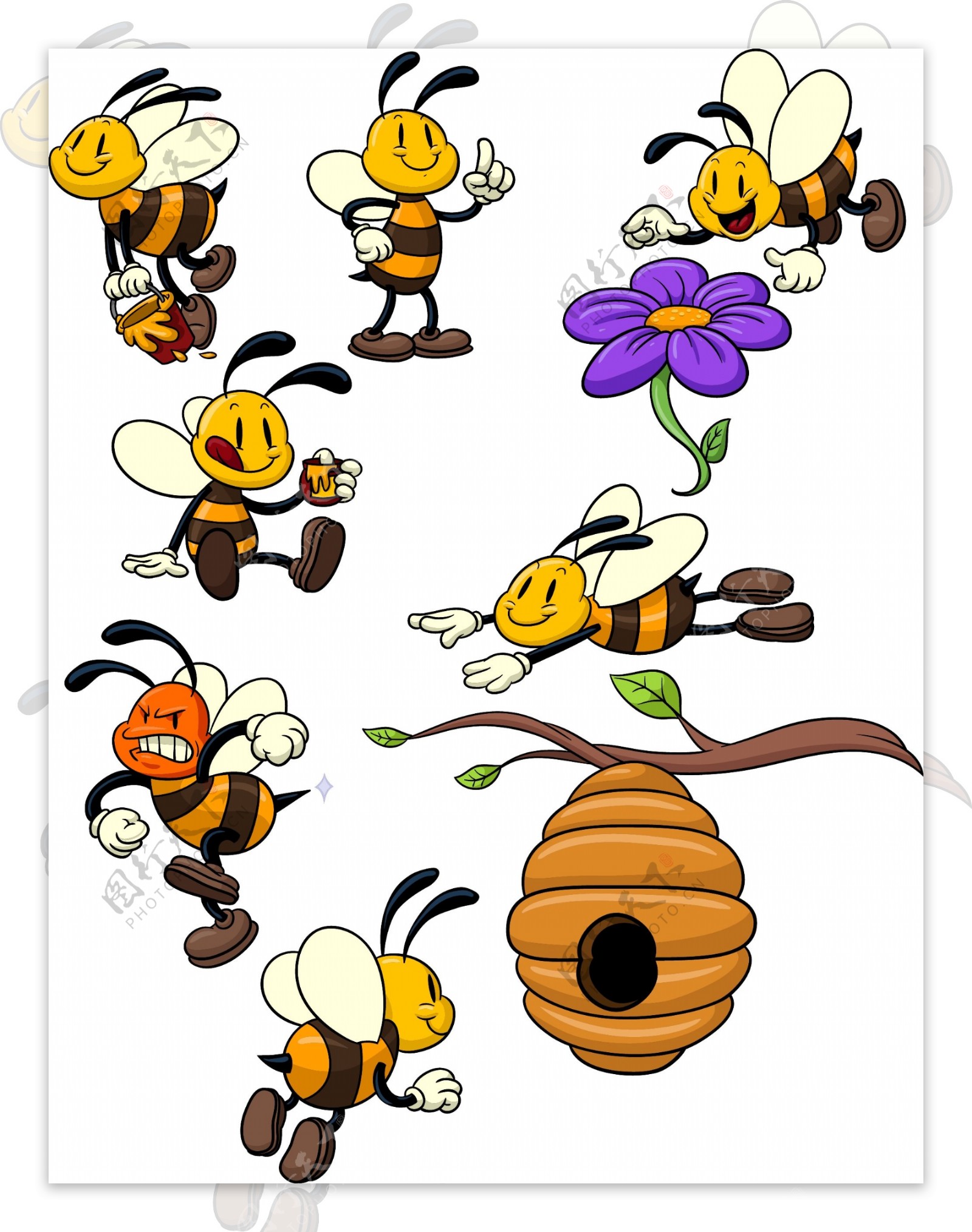可爱的蜜蜂卡通二