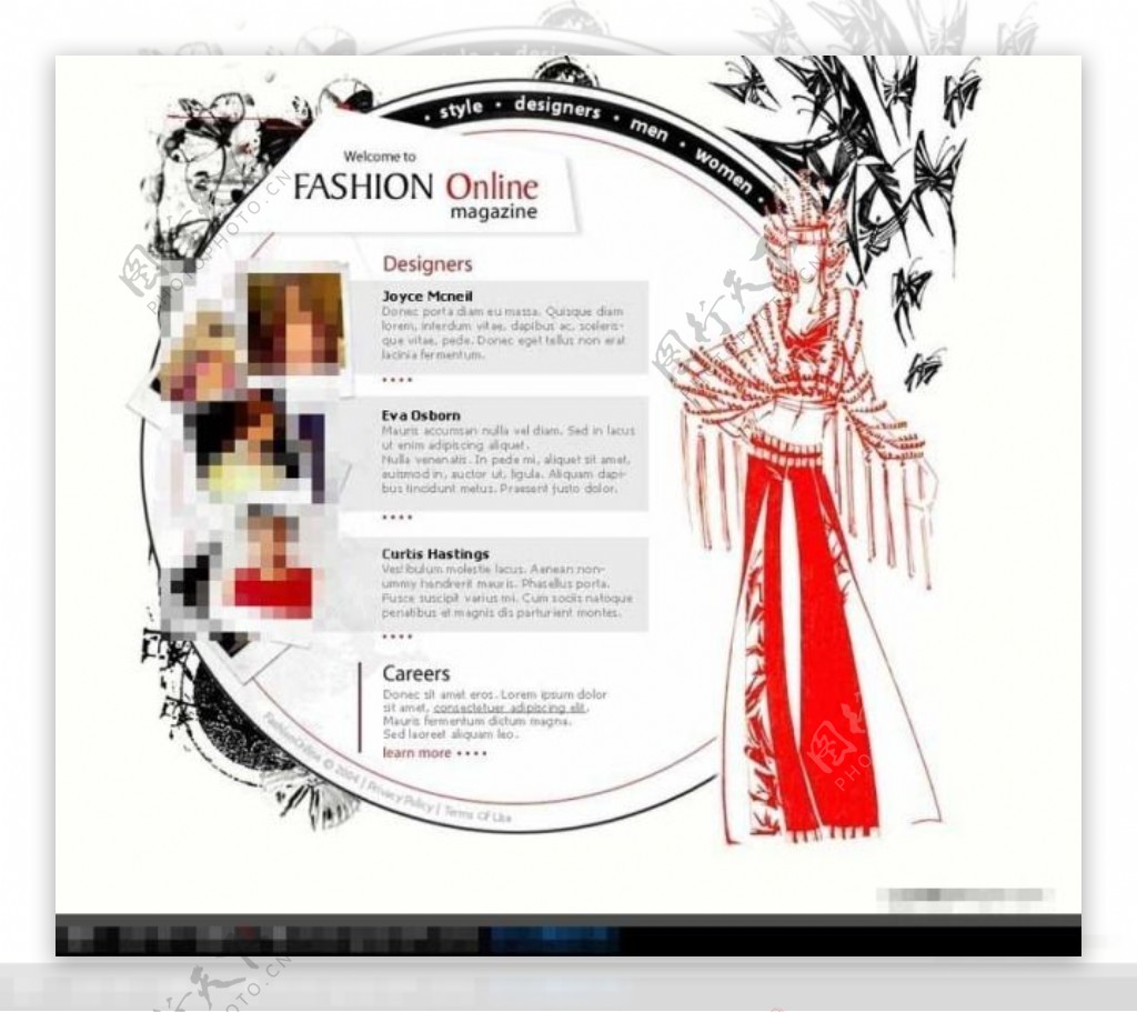 高贵服装设计网站模板