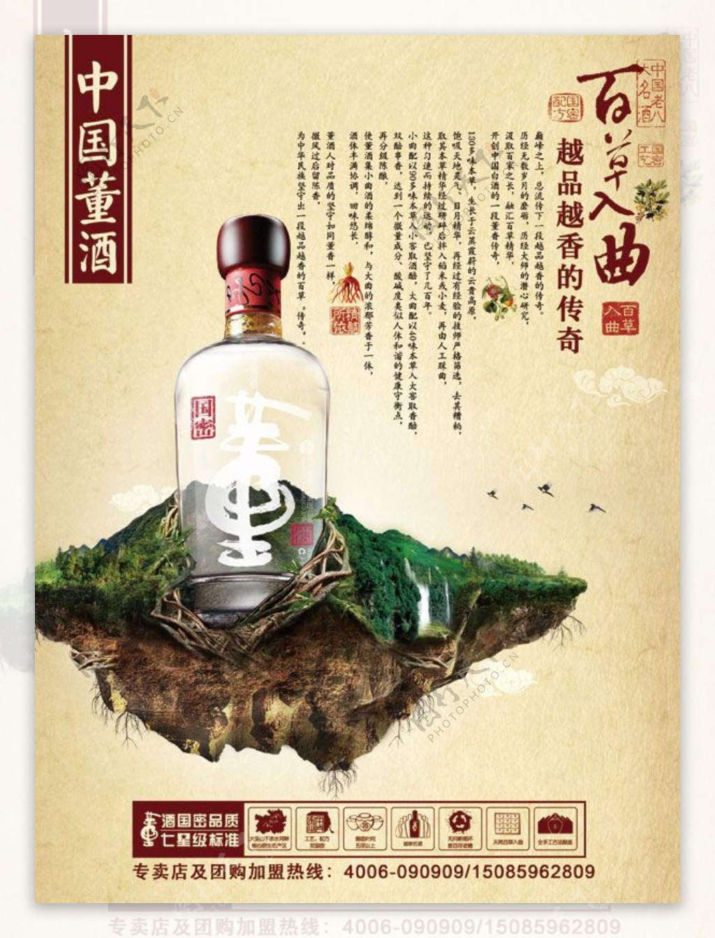 中国董酒广告PSD分层素材