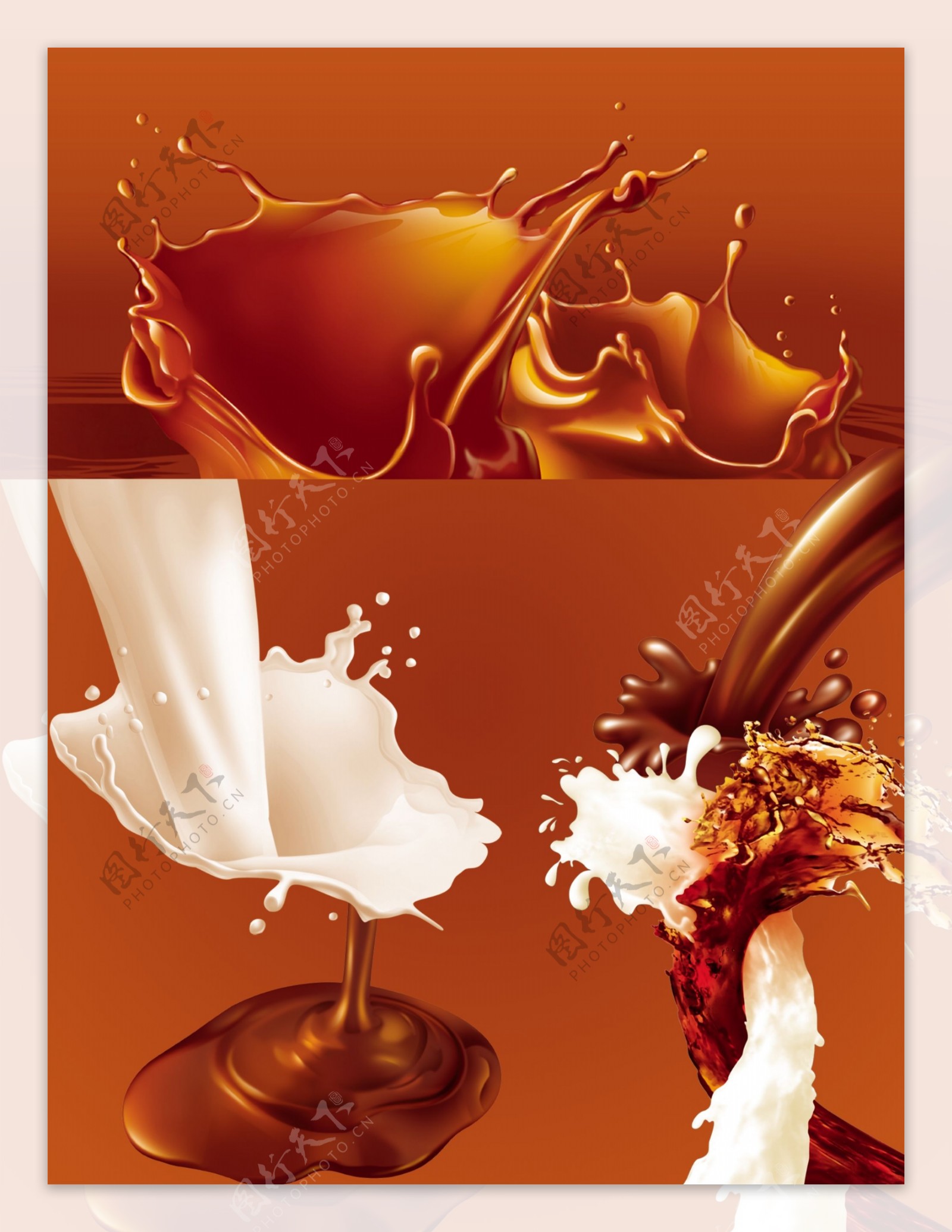 牛奶巧克力经典psd分层图片