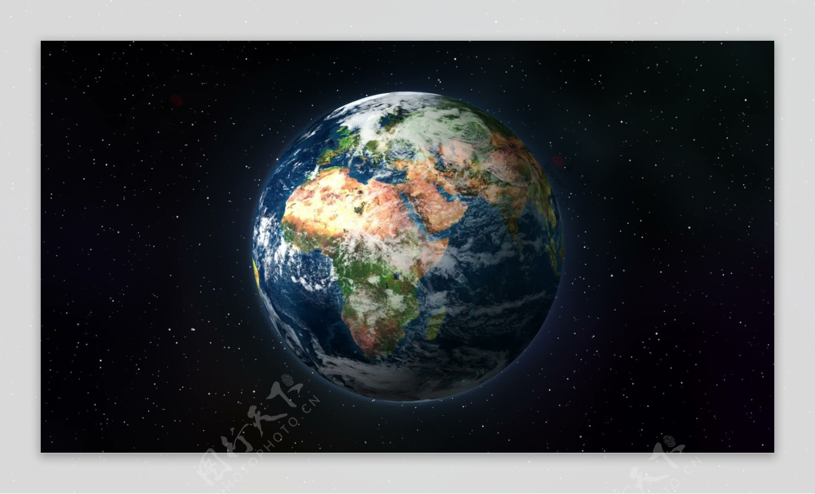 地球在空间旋转运动的背景视频免费下载