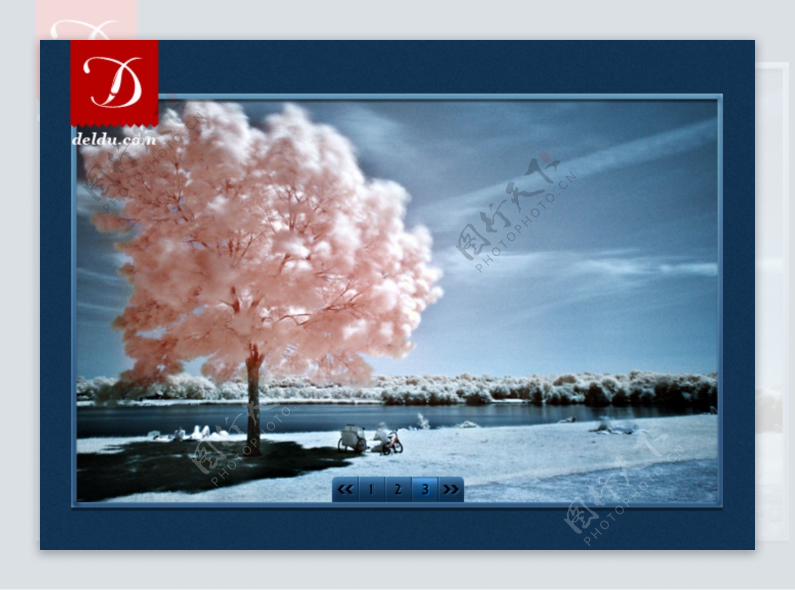 简单的图片网站UI图像滑块PSD