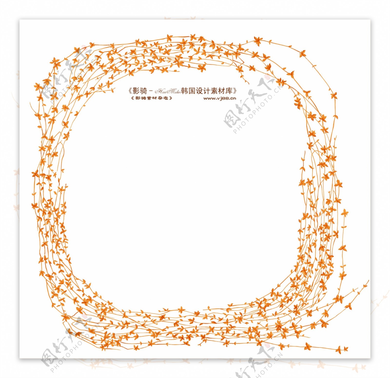 HanMaker韩国设计素材库背景底纹花纹边框相框图案