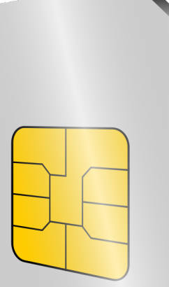 移动电话的SIM卡矢量图像