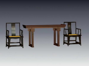 中式桌子3d模型家具图片39