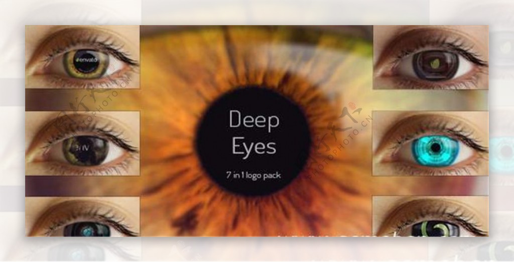 7种深邃的眼睛眼珠眼球动画模板