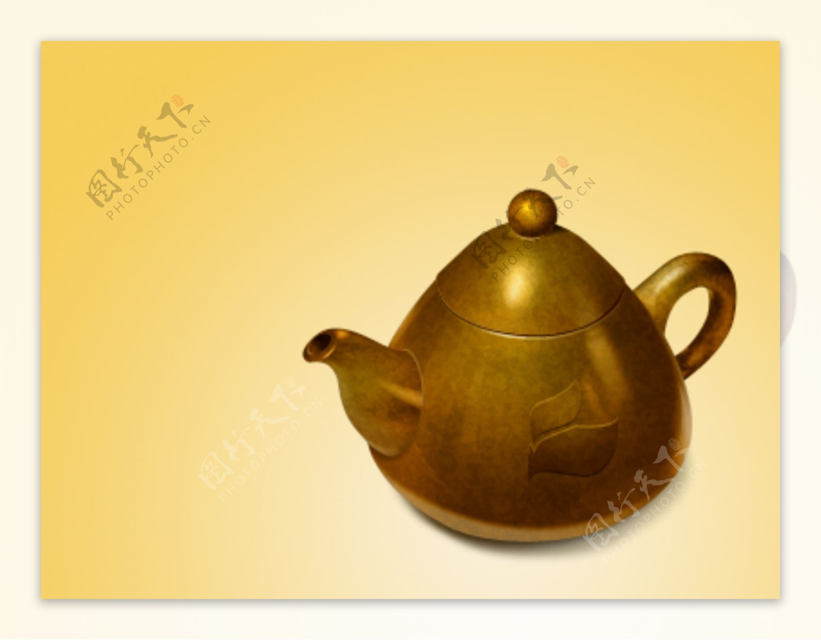 古雅的黄铜茶壶图标
