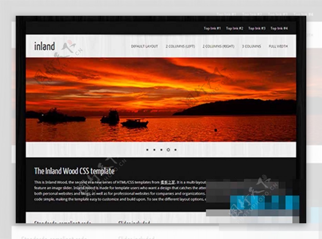 黑色木纹质感漂亮企业网站模板下载