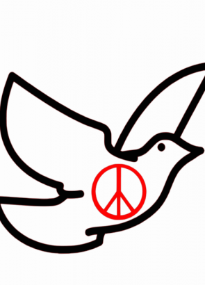 和平的白鸽矢量
