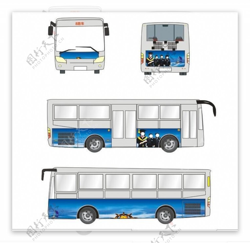 公交车身广告示意尺寸
