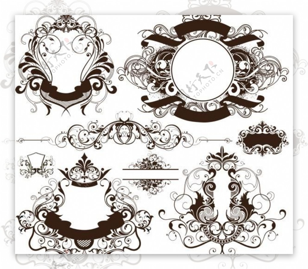 经典的装饰图案的部分6的图像帧图片素材-编号03751432-图行天下