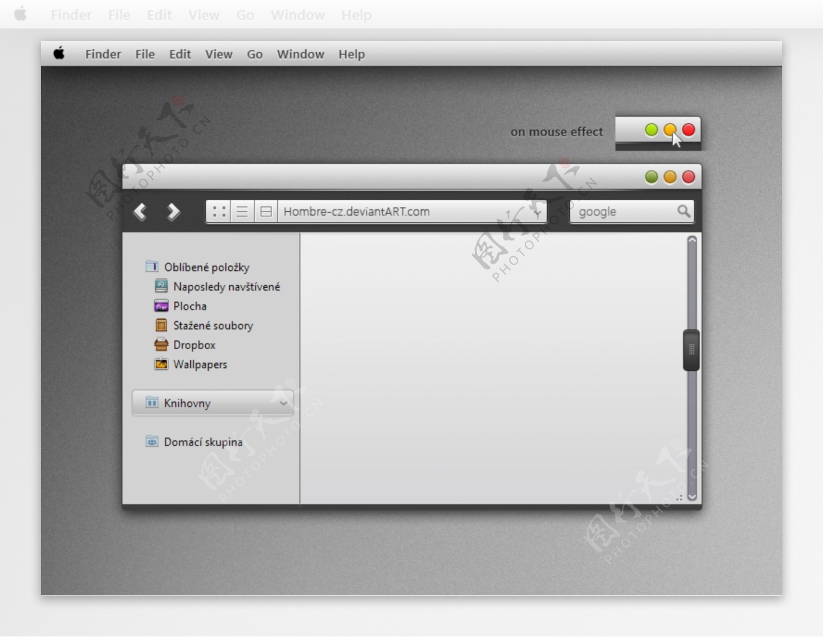 MAC视觉风格的概念的Web界面PSD