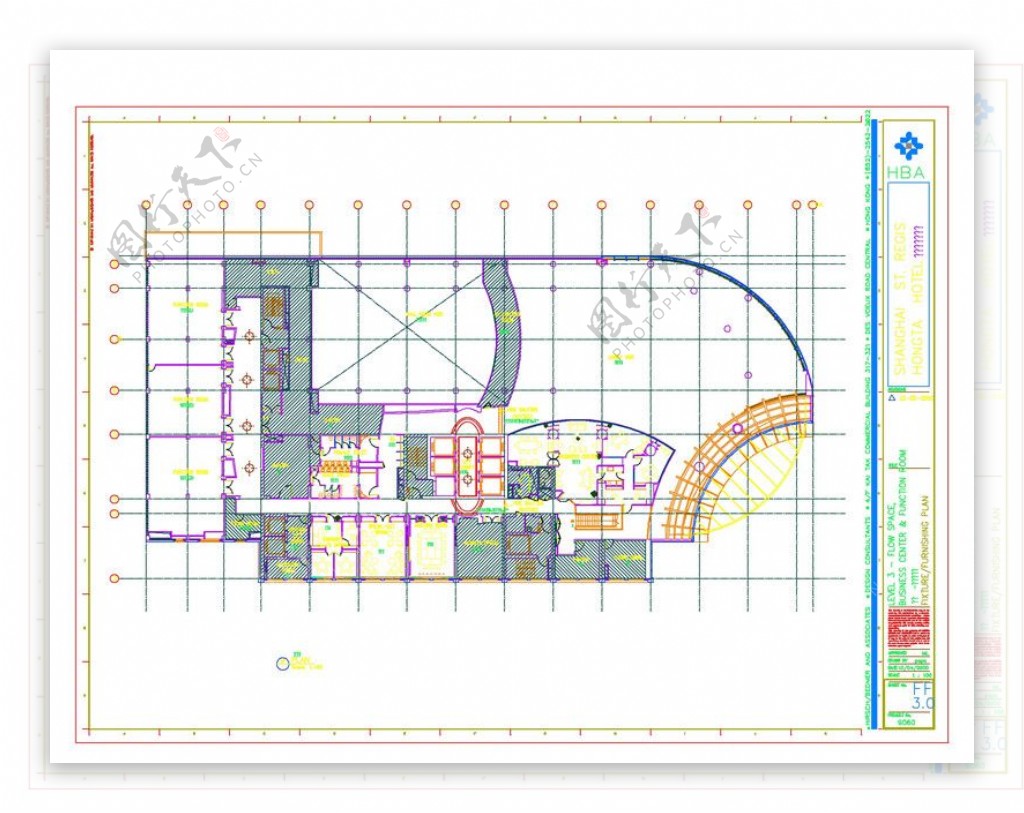 客房平面天花cad建筑