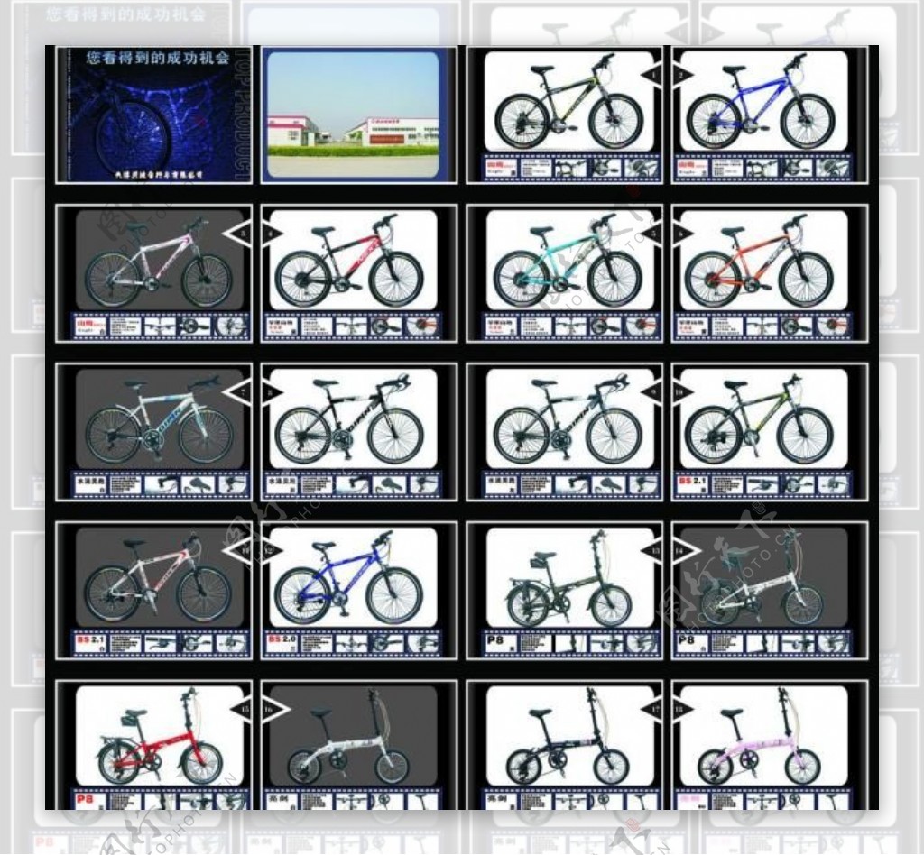 自行车彩页图片