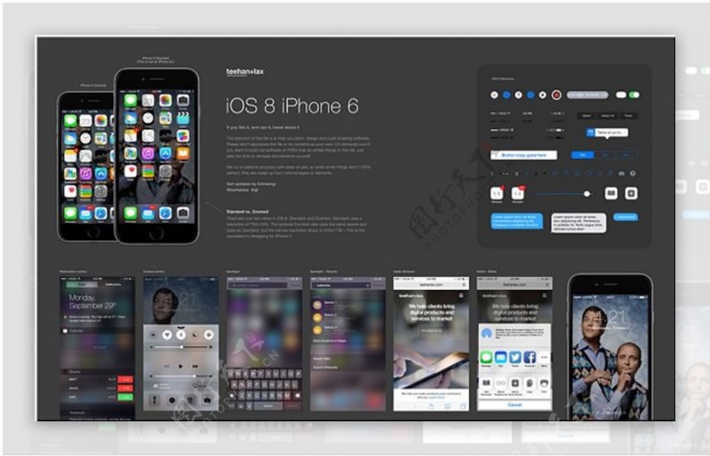 iPhone6iOS8界面PSD素材
