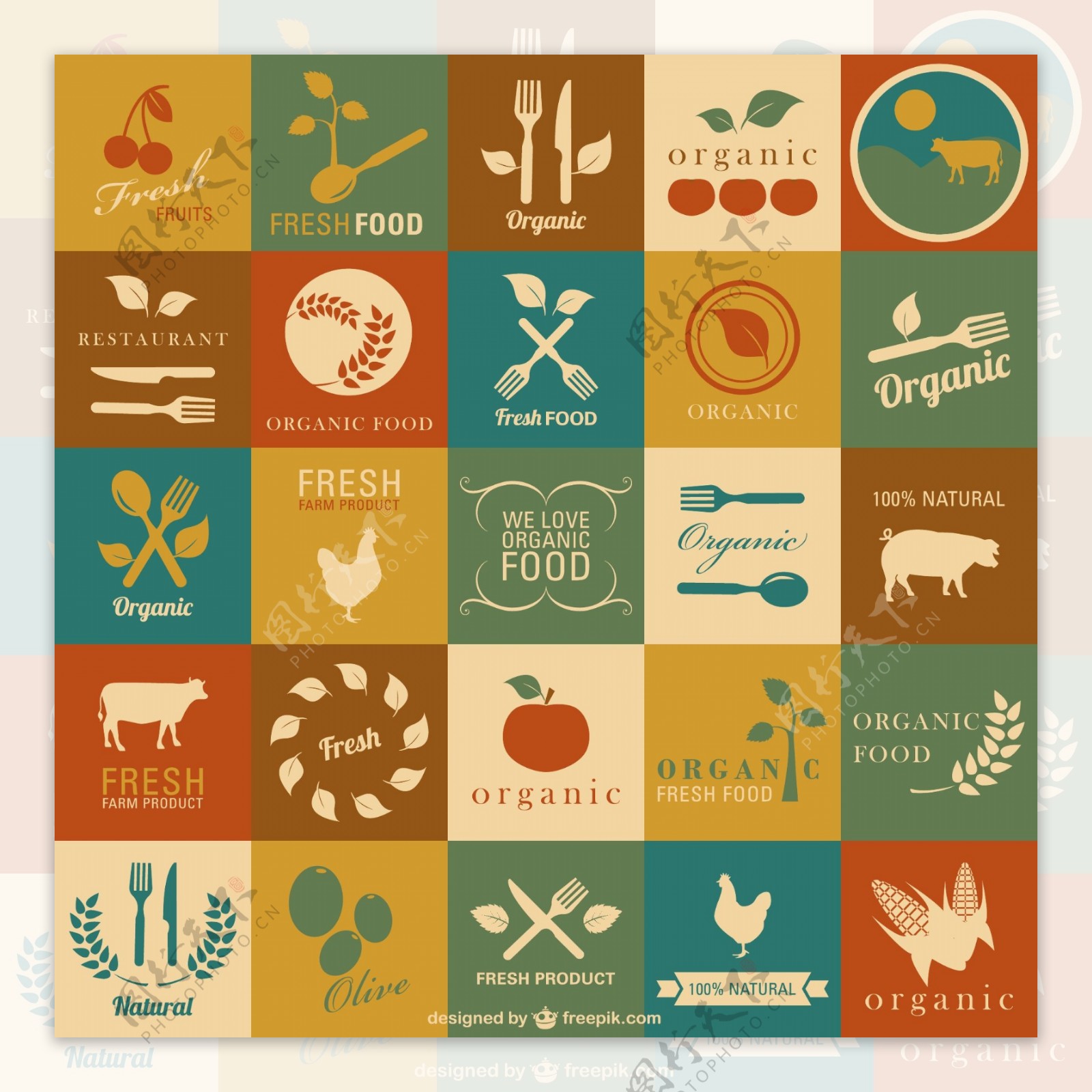 25个复古农产品标签设计