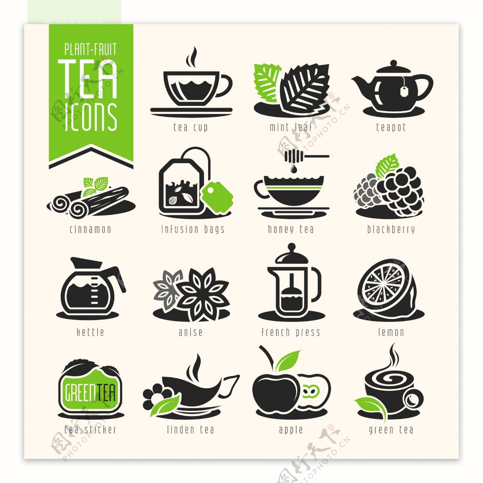 茶饮料logo设计图片