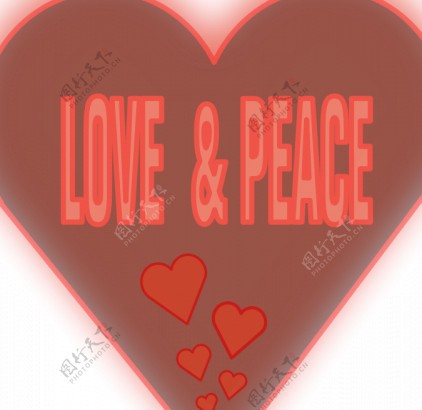 爱与和平的心向量图