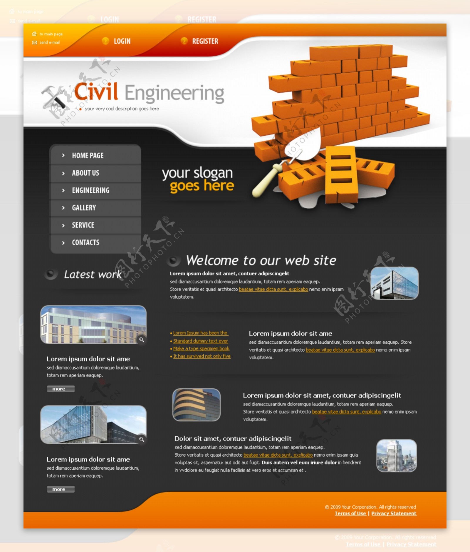 国外网页设计建筑工程A