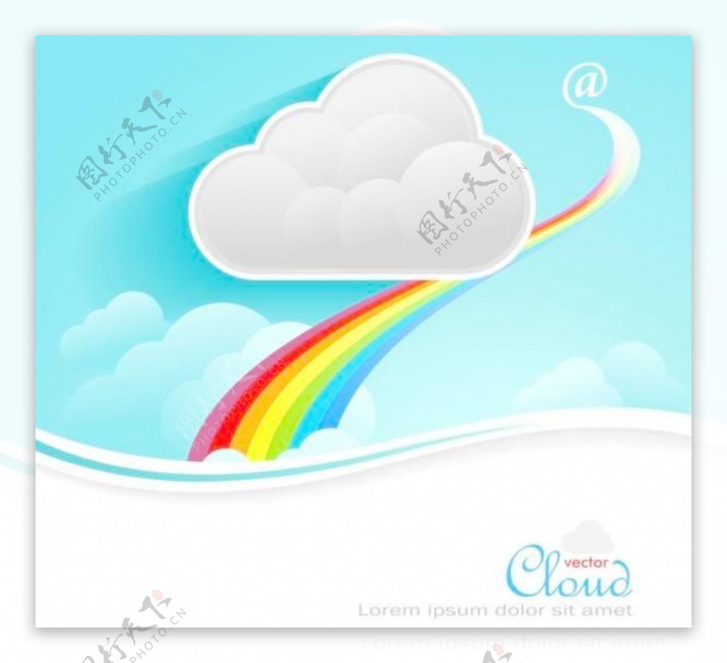 时尚色彩云主题颜色信息的文本模板设计矢量素材03