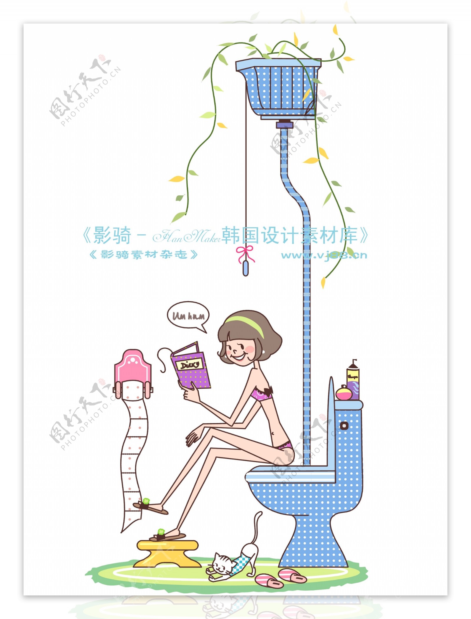 时尚简笔插画矢量素材矢量图片HanMaker韩国设计素材库