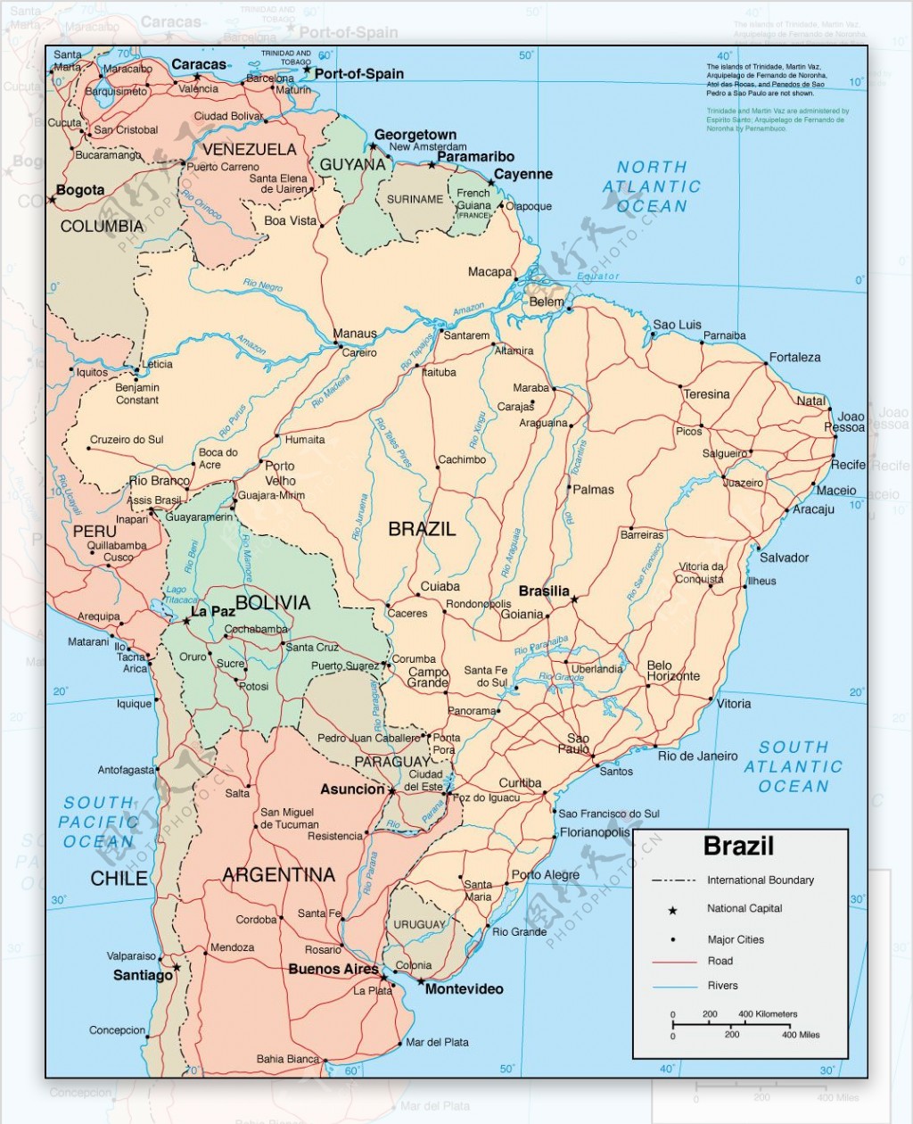 巴西地图地形图高清大图 - 巴西地图 - 地理教师网