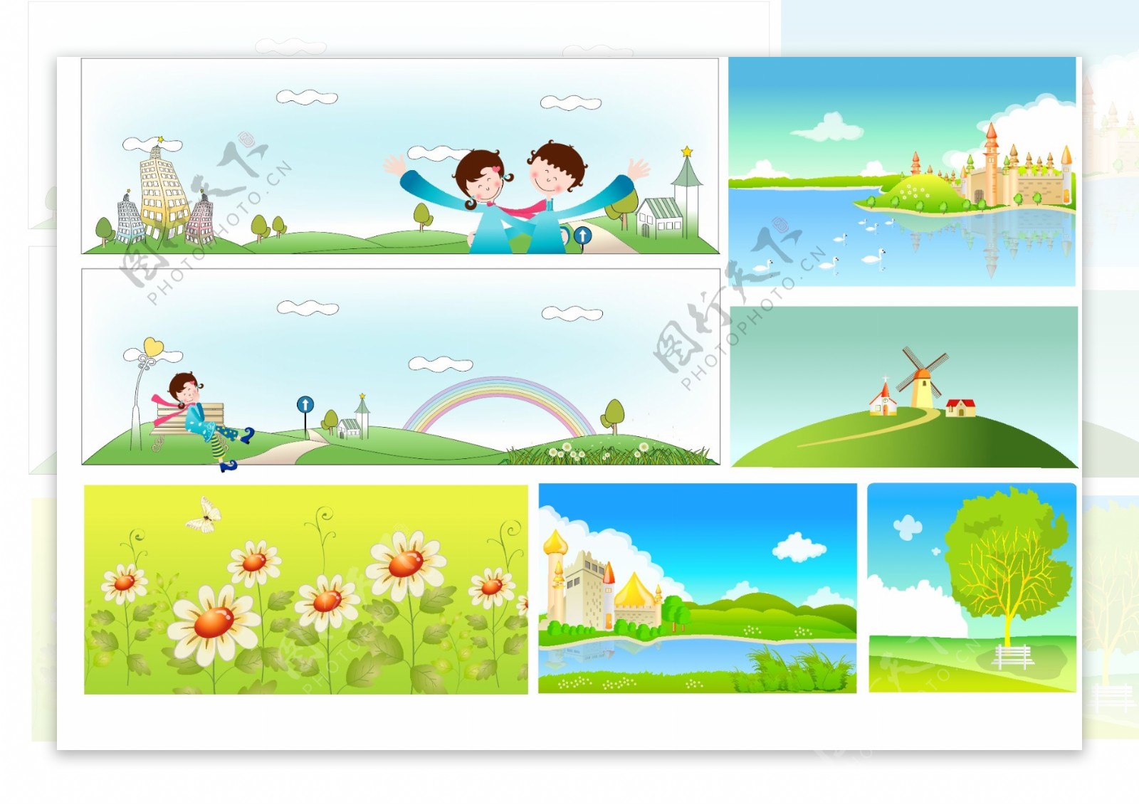 卡通夏季团建游山玩水水上乐园海报PSD广告设计素材海报模板免费下载-享设计