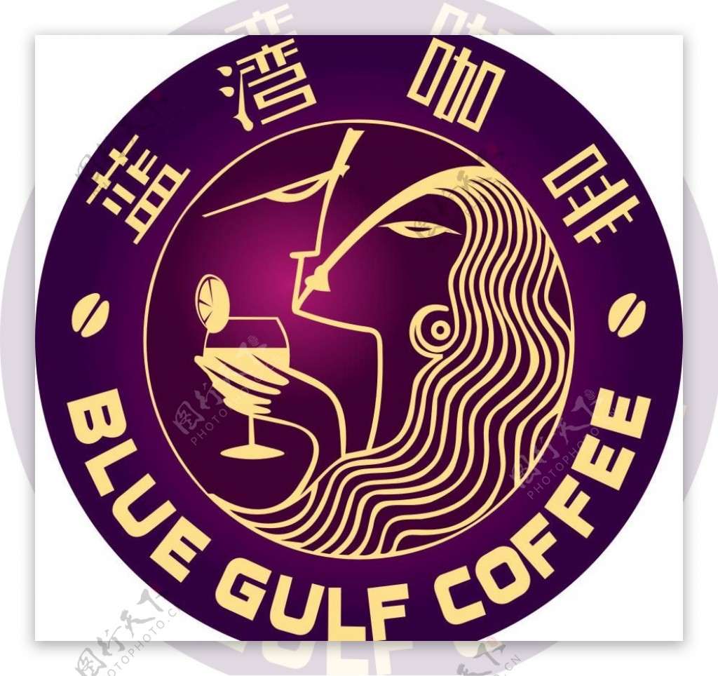 蓝湾咖啡标记图片