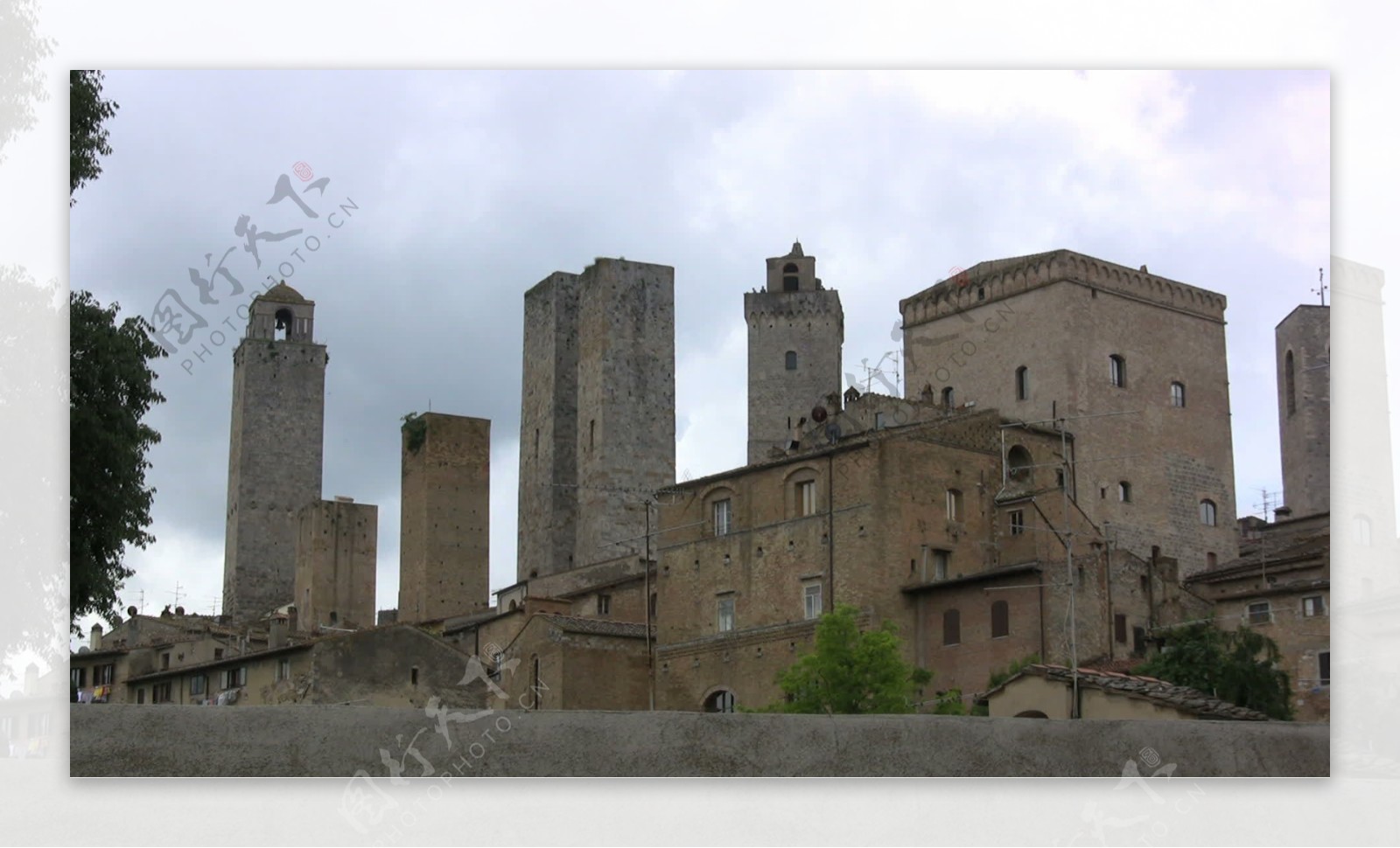 意大利圣吉米尼亚诺塔和建筑存量的录像视频免费下载