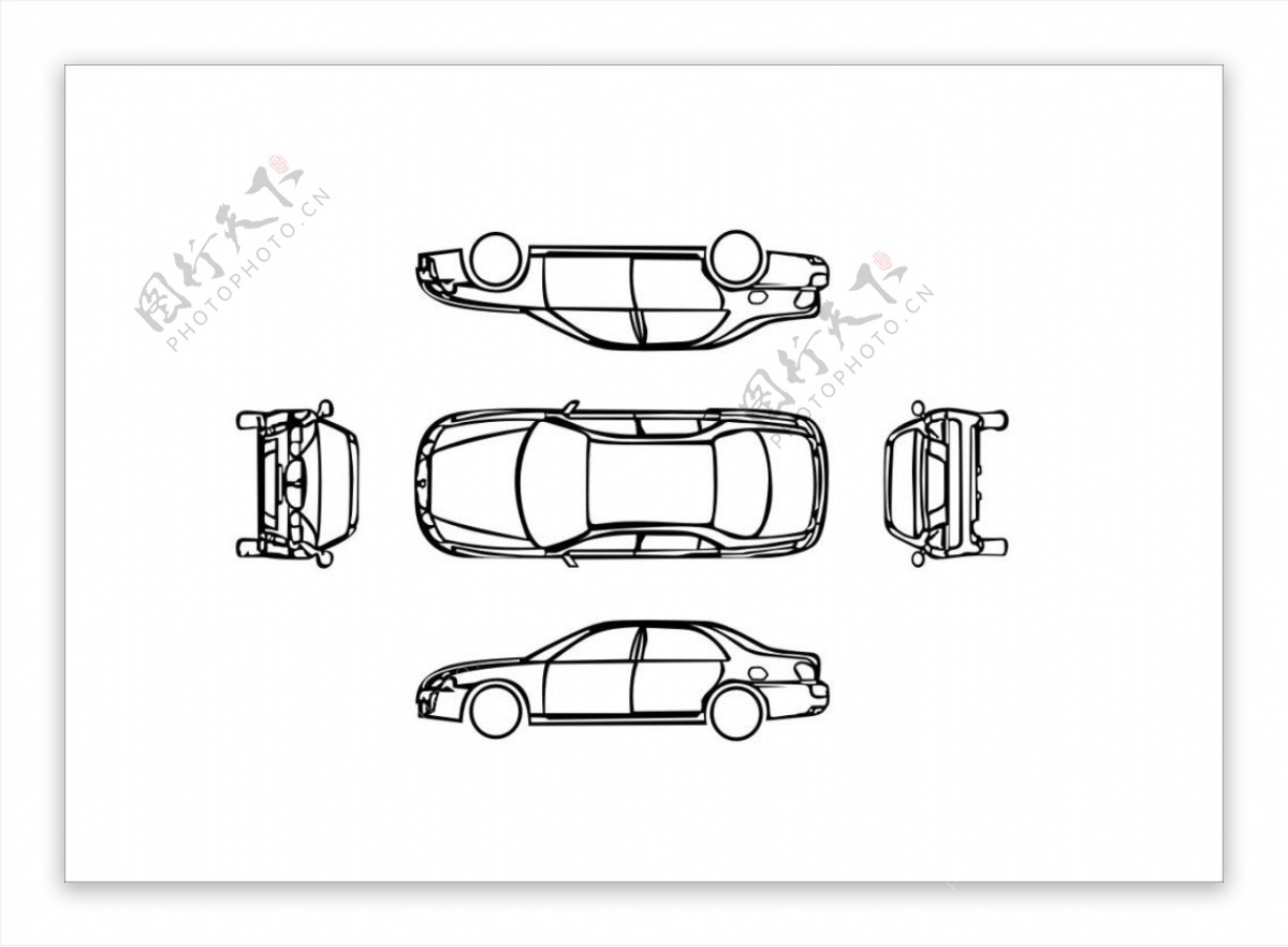 汽车侧面图