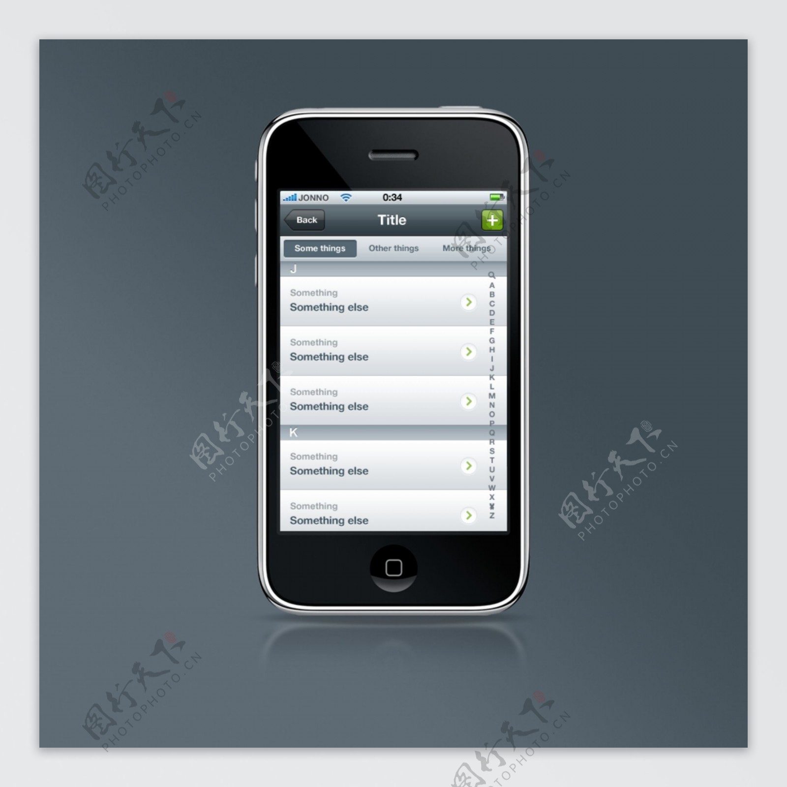 清洁iPhone应用程序接口PSD