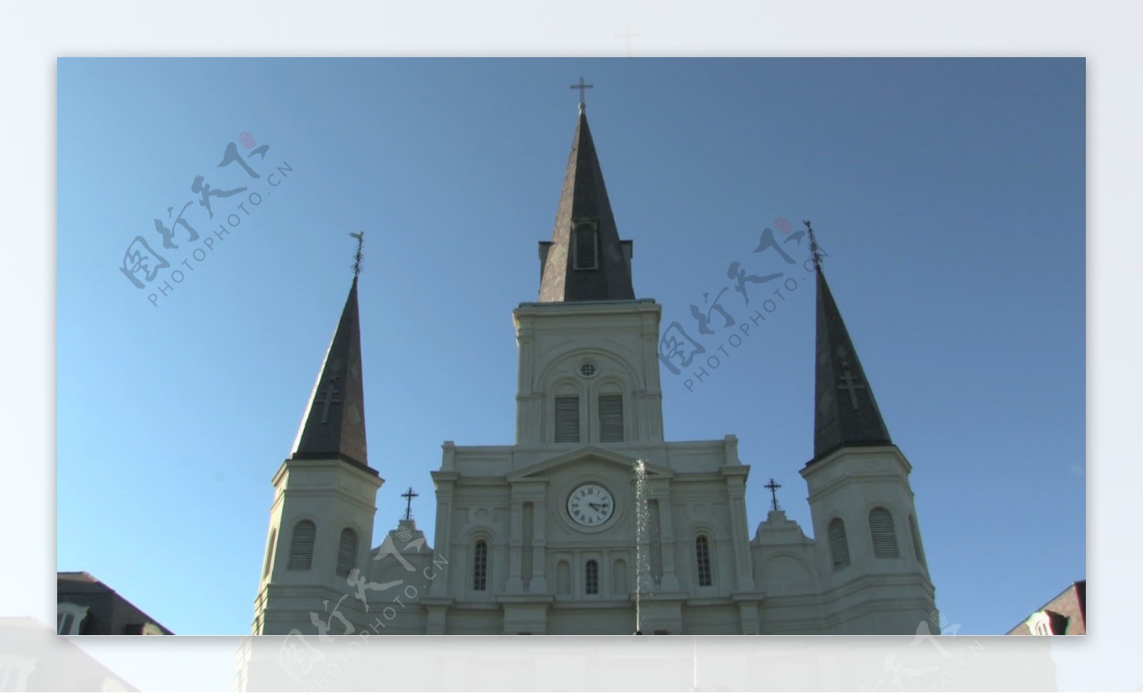 圣路易斯大教堂和喷泉2股票的录像视频免费下载