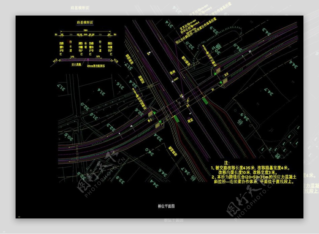 桥位平面图CAD图纸