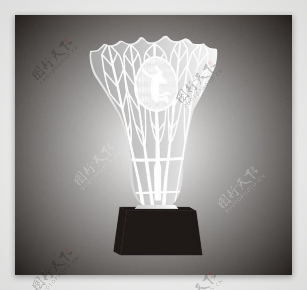 羽毛球水晶奖牌图片