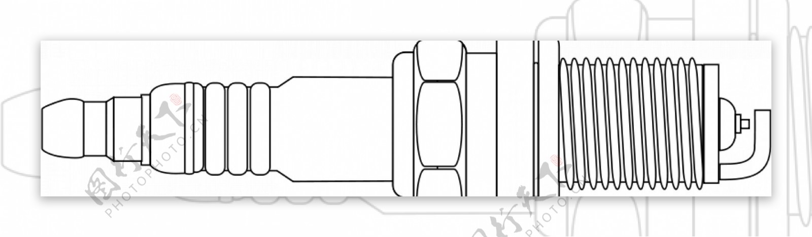 火花塞的矢量图形