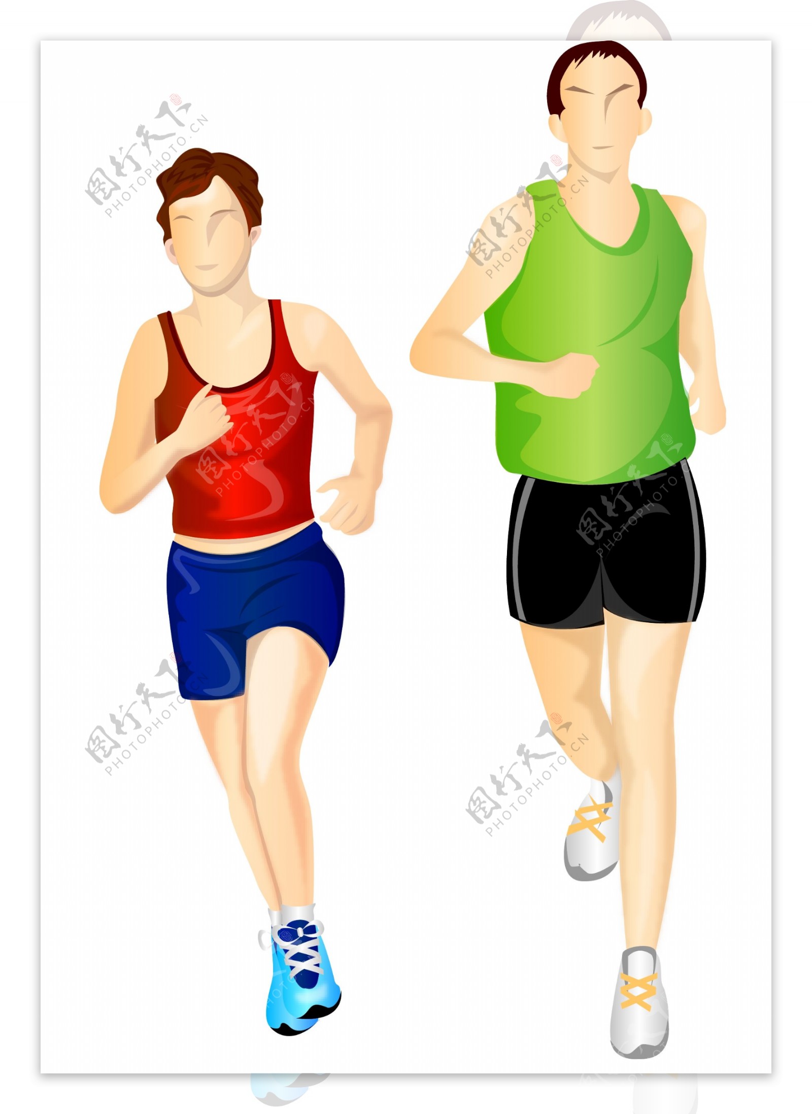 插图插画运动跑步职业人物